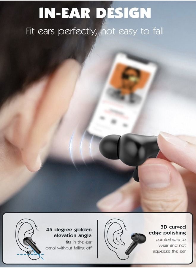 LDNIO - T01 Pro TWS In-Ear Earphones Wireless Earbuds With Replacement Eartips And Protective Case Standard Version Black - Image 1