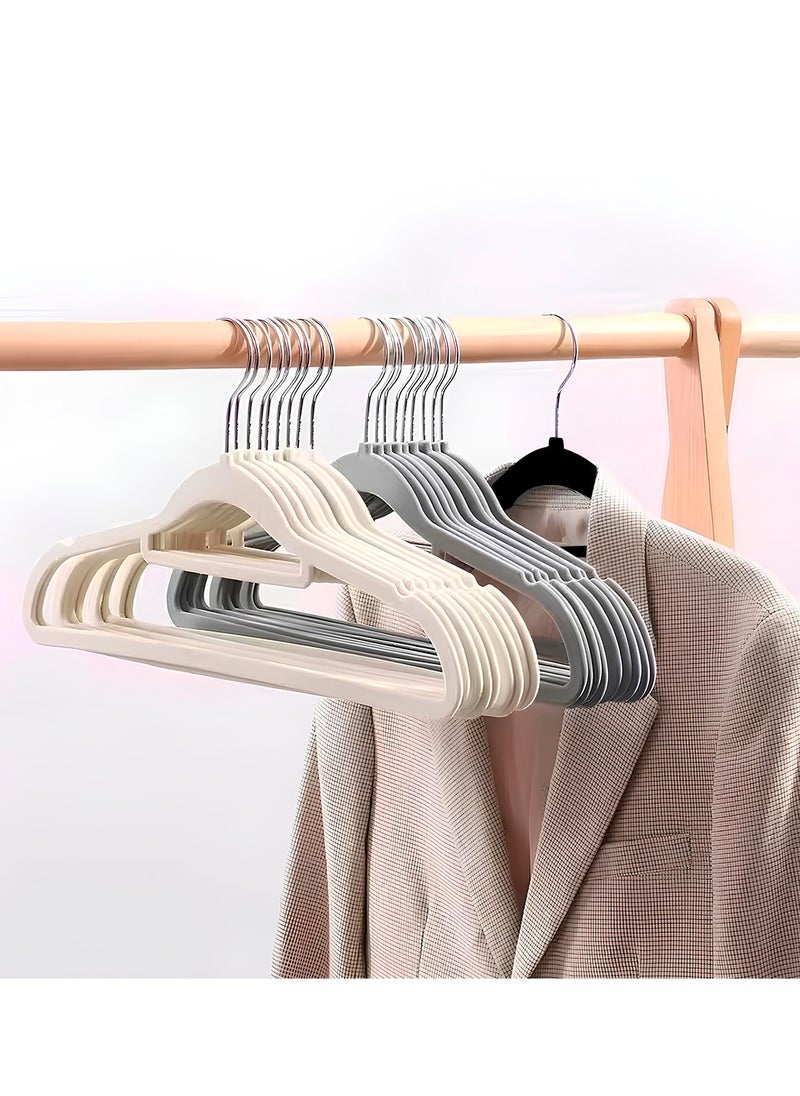 60 pcs Velvet Hangers Black Grey Ivory Colors with 360 Degree Rotatable Hook, Heavy Duty Non-Slip Clothes Felt Hangers for Wardrobe Shirt Pant Skirt Coats Dresses Jackets Hoodies - pzsku/ZA649D296F892632DC9E5Z/45/_/1732574229/47c5eed2-067b-4eca-aae0-efdd0b1913e2