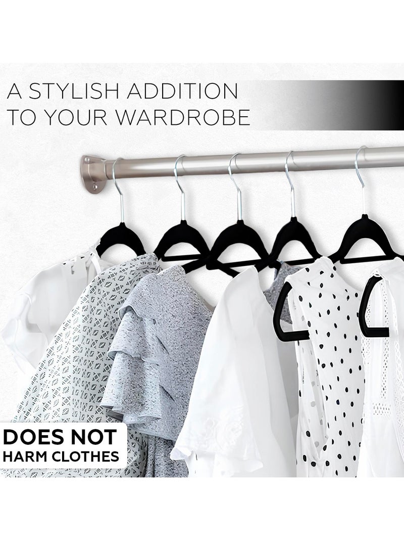 60 pcs Velvet Hangers Black Grey Ivory Colors with 360 Degree Rotatable Hook, Heavy Duty Non-Slip Clothes Felt Hangers for Wardrobe Shirt Pant Skirt Coats Dresses Jackets Hoodies - pzsku/ZA649D296F892632DC9E5Z/45/_/1732574332/c03f7f00-8243-4540-b771-35043dbce038