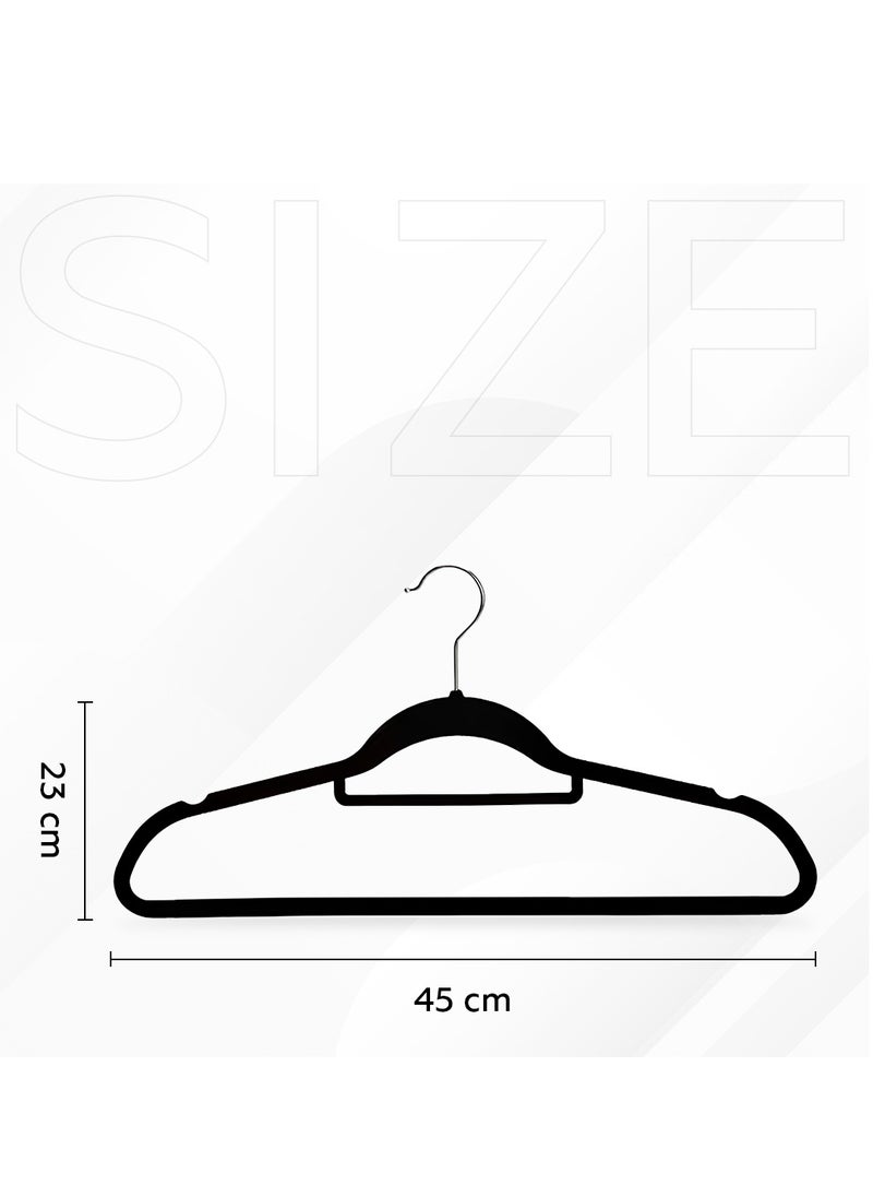 60 pcs Velvet Hangers Black Grey Ivory Colors with 360 Degree Rotatable Hook, Heavy Duty Non-Slip Clothes Felt Hangers for Wardrobe Shirt Pant Skirt Coats Dresses Jackets Hoodies - pzsku/ZA649D296F892632DC9E5Z/45/_/1732574352/4ea214ce-0cfb-48ab-b376-6a79453902df