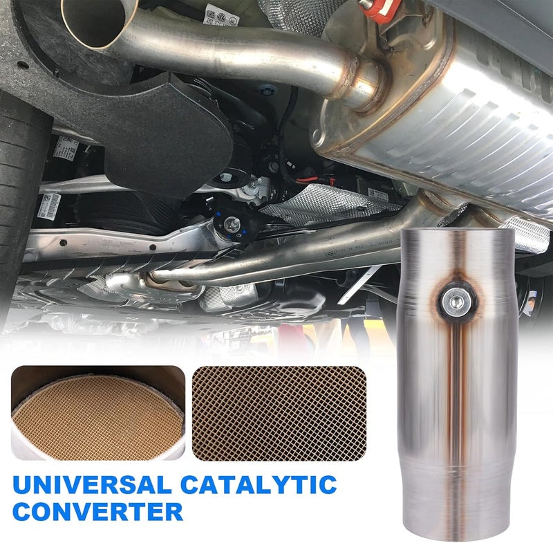 Catalytic Converter Inlet/Outlet Universal High Flow Front Catalytic Converter Direct-Fit With O2 Port(EPA Compliant) (4 Inch, 1pcs) - Image 4