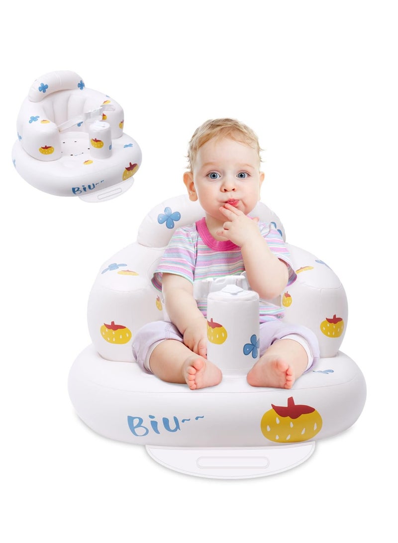 Baby Floor Seat, Baby Chair for Sitting Up,Baby Seat, Baby Inflatable Seat, 3-Point Harness Baby Support Seat, Baby Floor Seat with Built in Air Pump - Image 1