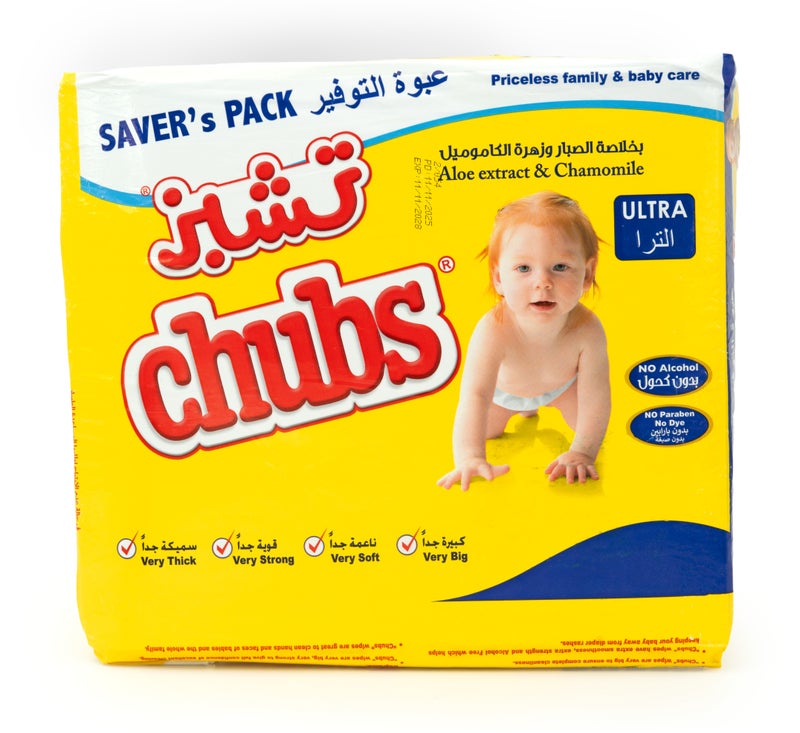 Chubs Baby Wet Wipes with Aloe Vera – Alcohol Free Hypoallergenic Baby Wipes – Value Pack 4 x 40 Wipes (160 Wipes) - Image 1