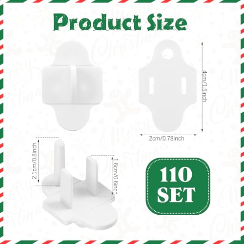 Maasechs 110 Sets White Weatherproof Gaskets and Plug Protectors Covers Outdoor Plug Cover Extension GFCI Cord Christmas Lighting Installation Weatherproof Kit Outdoor Stop Tripping - Image 3