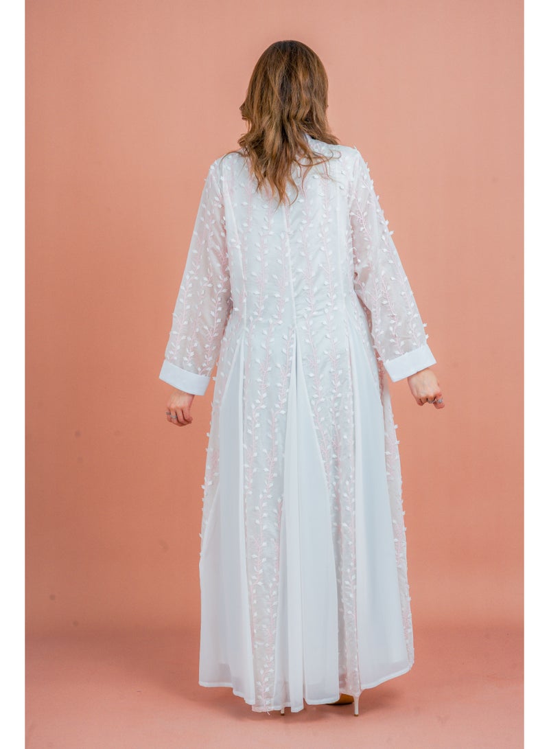 اكسا جلابية مطرزة بتلات ناعمة - Image 2