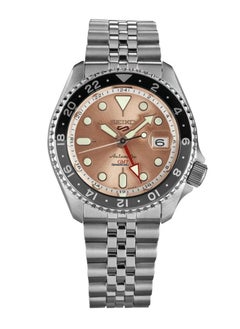 Seiko Mens 5 Sports SKX GMT Automatic Champagne Dial Stainless Steel Strap Watch - SSK043K1  - Image 2