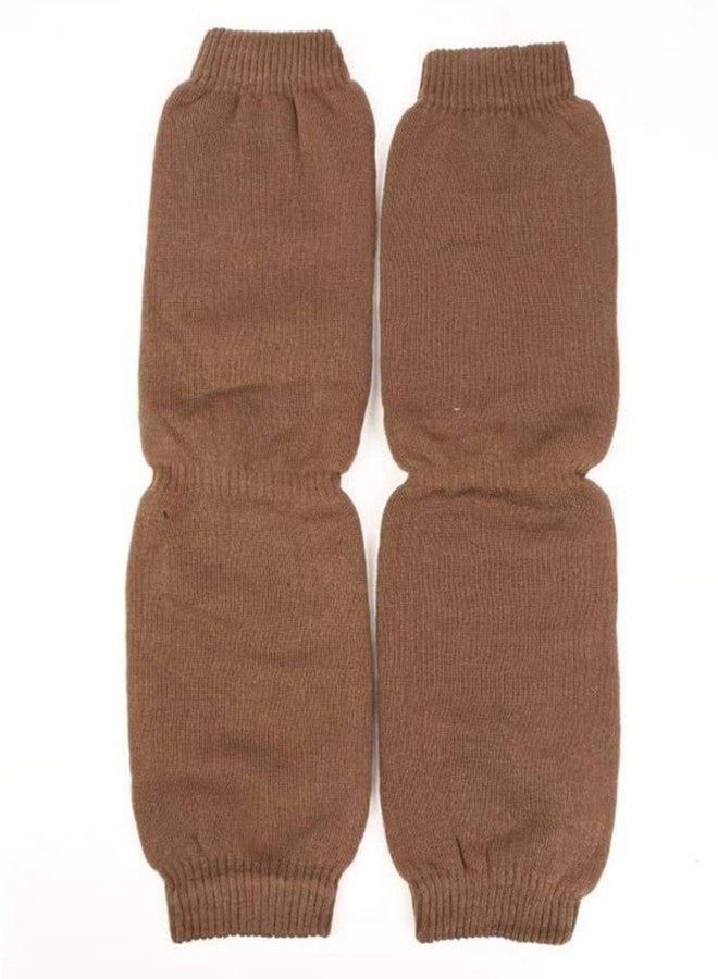 Missby® Unisex Brown Woolen Thermal Warm Elastic Knee Support Leg Warmer & Winter Protector Knee Cap (Pack of 2 Pairs) - Image 2