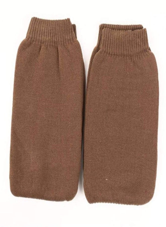 Missby® Unisex Brown Woolen Thermal Warm Elastic Knee Support Leg Warmer & Winter Protector Knee Cap (Pack of 2 Pairs) - Image 3