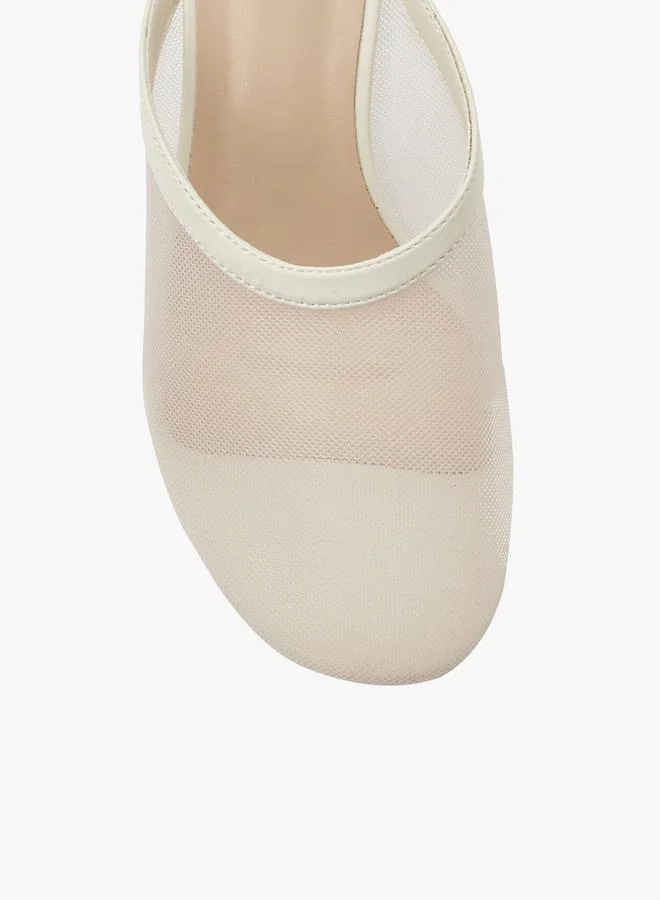 Haadana CREAM Women Stiletto Heel Mules for Women | Best Price UAE