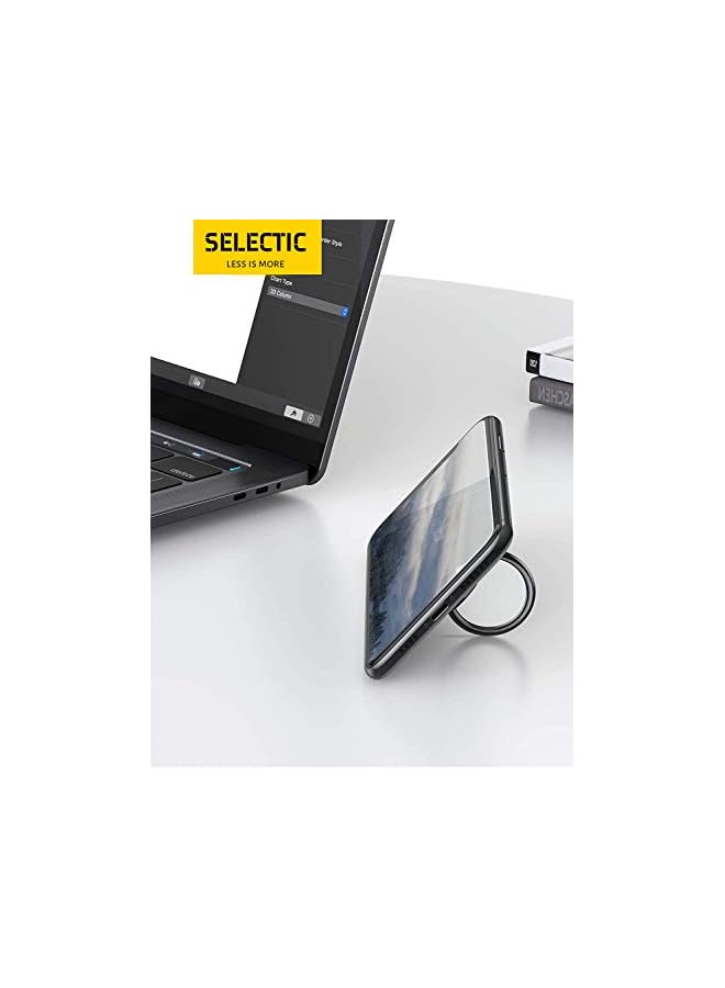 PROMASS Phone Ring Holder - 3M Adhesive Finger Kickstand 360° Rotating Mobile Hand Grip Compatible with Smartphones and Magnetic Car Mount Black Case - Image 3