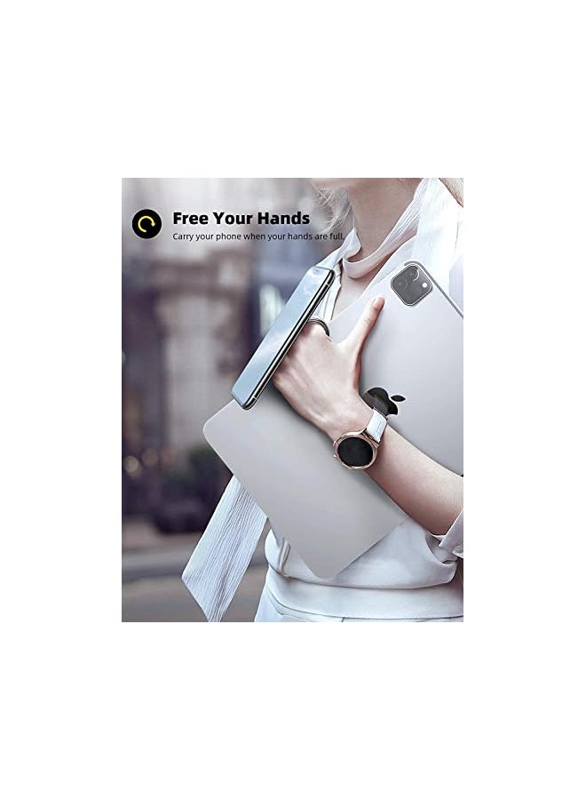 PROMASS Phone Ring Holder - 3M Adhesive Finger Kickstand 360° Rotating Mobile Hand Grip Compatible with Smartphones and Magnetic Car Mount Black Case - Image 4