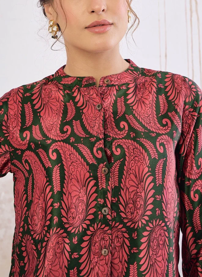 ساسافراس Printed Tunic & Sharara Set for Women