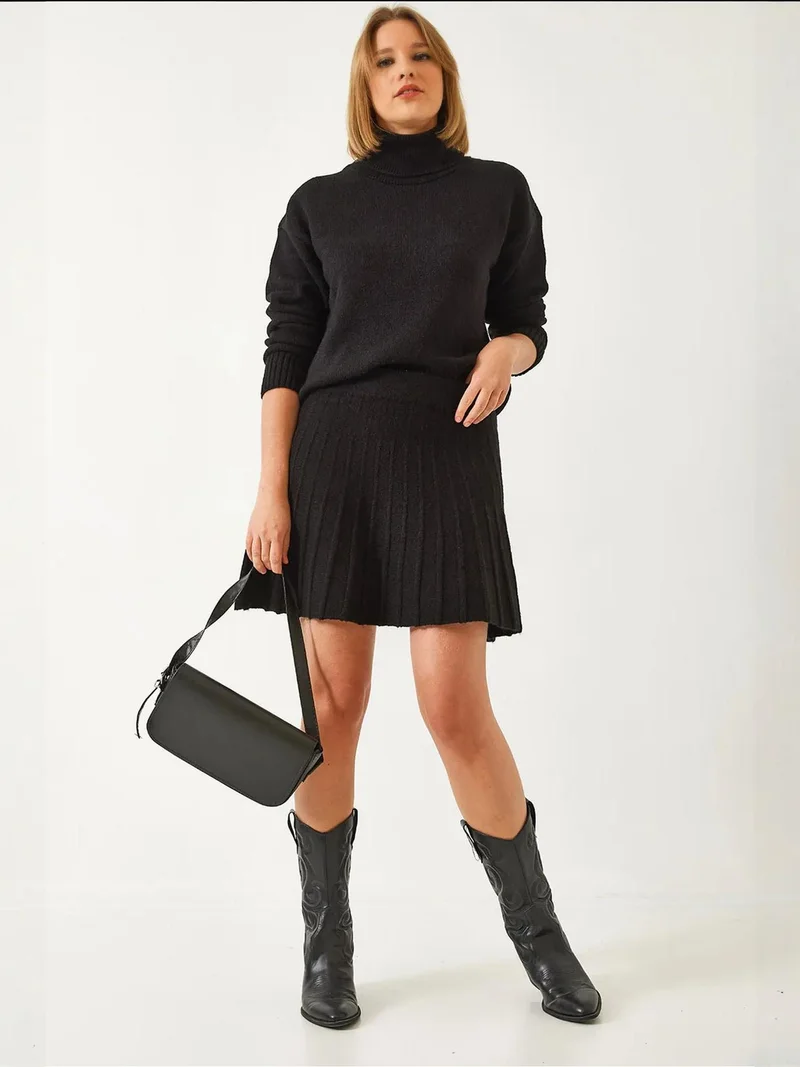LUCCI Textured Knit Co-ords with Turtleneck