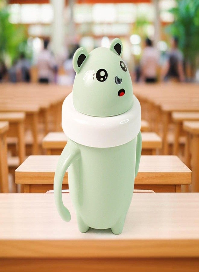 Jeruki Stainless Steel Milk Sipper Mug for Kids with Soft Silicone Straw and Handle, Anti-Spill Sippy Cup, BPA Free-300ml-Pack of 1 (Multicolor) - Image 5