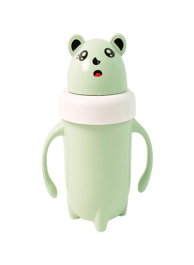 Jeruki Stainless Steel Milk Sipper Mug for Kids with Soft Silicone Straw and Handle, Anti-Spill Sippy Cup, BPA Free-300ml-Pack of 1 (Multicolor) - Image 2