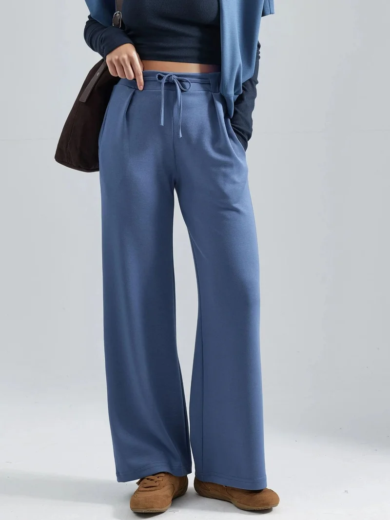 هيكاب بنطلون بالازو مطوي بلمسة مودال من مجموعة بيرسان