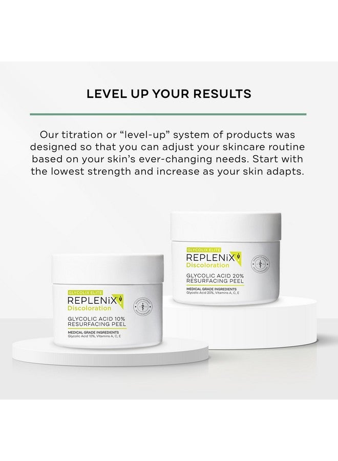 Replenix - Glycolix Elite Glycolic Acid Resurfacing Peel Pads - Medical Grade Brightening And Exfoliating Treatment, Travel Friendly Pads, 60 Ct. - Image 2