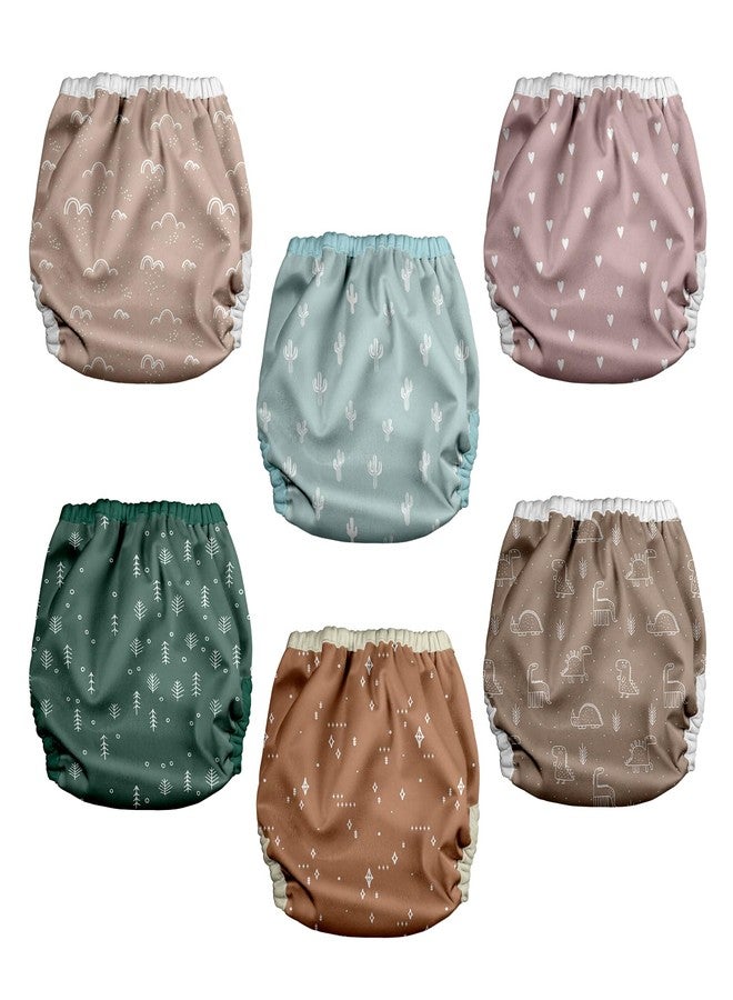 Mama Koala Reusable Adjustable Cloth Diaper Covers with Double Gusset for Girls and Boys, Snap Closure, Size S (Simply Neautrals) - Image 2