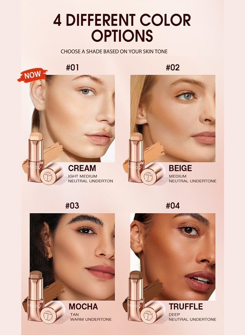 O.TWO.O HD Shaping Creamy Contour Stick – Smooth Mousse Texture, Easy Blend & Long-Lasting Natural Sculpting for Daily Makeup - Image 3