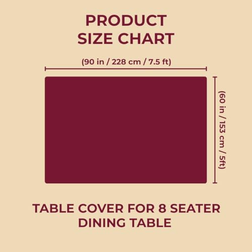 STITCHNEST PVC Transparent 8 Seater Dining Table Cover Without Lace, (60x90 Inches) - Image 4