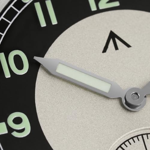 TACTICAL FROG Militado D12 Military Mens Watch VD78 Quartz Sapphire Crystal C3 Super Luminous 36mm Dial Military-Style Dress Watches, 100M Waterproof (White Dial/Black Nylon Strap) - Image 2