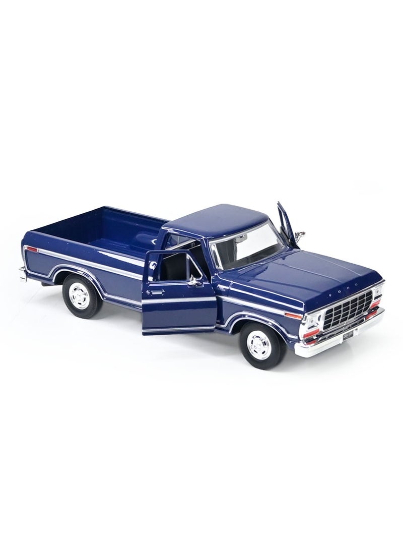 MOTORMAX 1:24 Scale 1979 Ford F-150 Pickup Truck Die-Cast Model – Motormax Collectible Classic Blue Pickup - Image 3