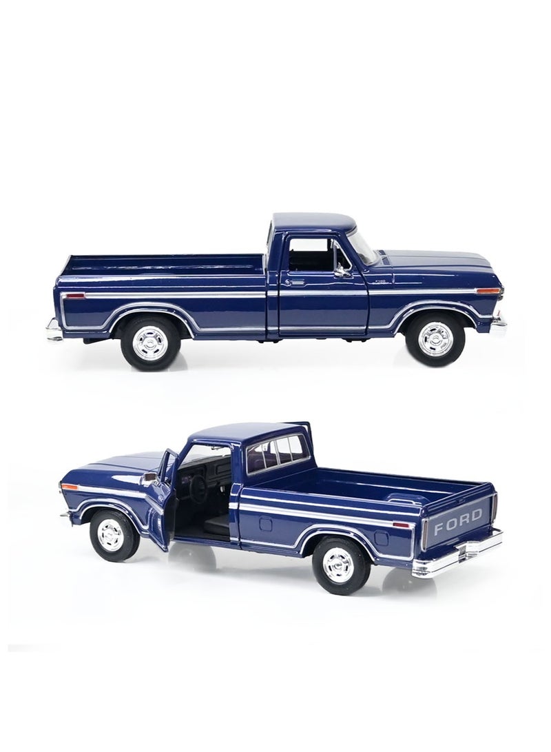 MOTORMAX 1:24 Scale 1979 Ford F-150 Pickup Truck Die-Cast Model – Motormax Collectible Classic Blue Pickup - Image 2