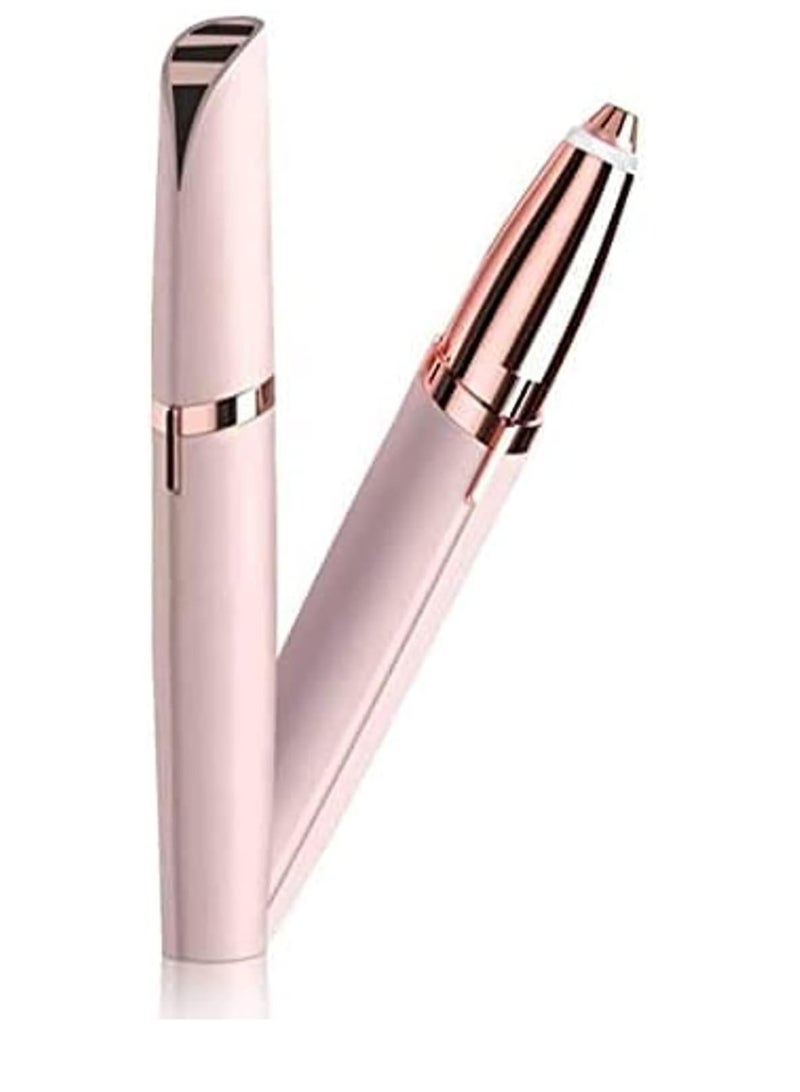 ELTRAZONE Multifunction Lipstick Eyebrow Trimmer Face Brows Hair Remover Epilator Pen Mini Electric Shaver Painless Eye Brow Epilator,Gold - Image 1
