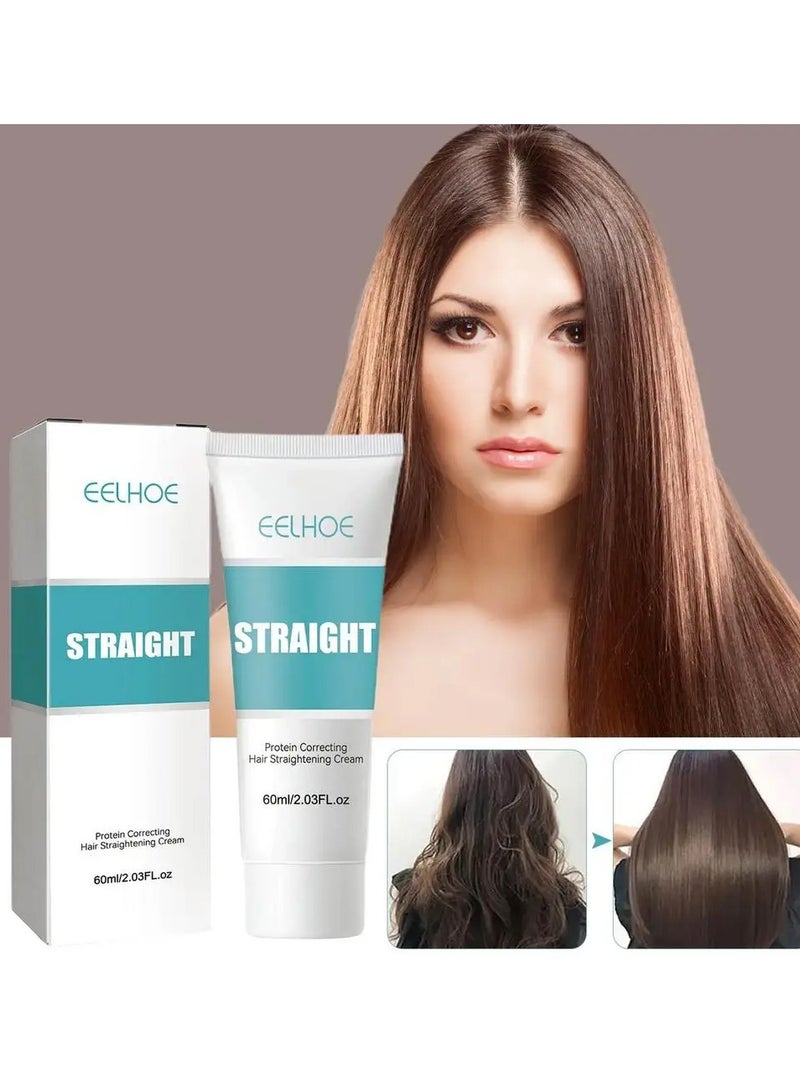 EELHOE كريم فرد الشعر الاحترافي، لمعان الشعر والحرير، علاج فرد الشعر، تصحيح بروتين الشعر، فرد الشعر الدائم، كريم الشعر - Image 1