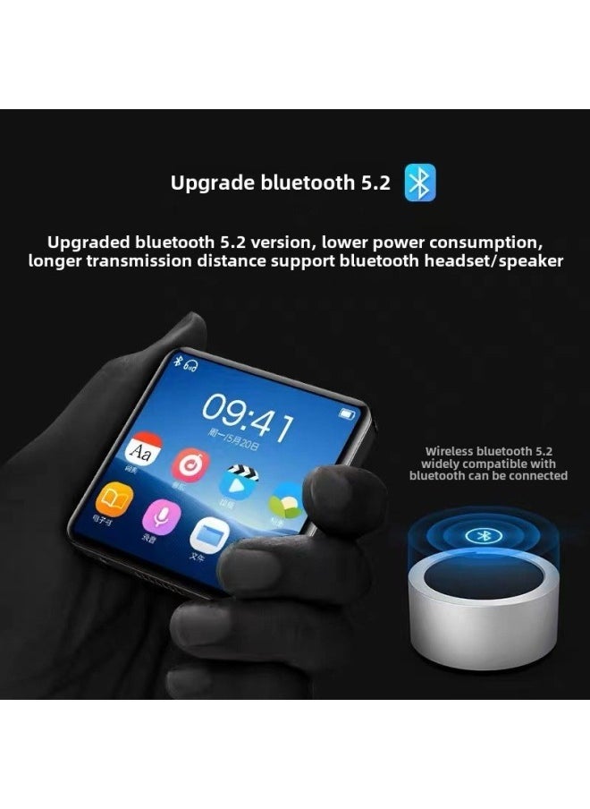 M3 Full Screen Mp3 Music Player Walkman Mp4 Bluetooth Listening To Songs And Fiction Artifact Beginning Senior High School English-Body Color:Black-Memory Capacity:Body Memory 4g  - Image 4