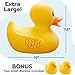 ArtCreativity 10 Jumbo Rubber Duck Bath Toy 10 Inch Big Large Rubber Duck with 2 Mini Duckies Classic Yellow Giant Ducky Bath Toys for Kids - Image 3