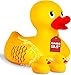 ArtCreativity 10 Jumbo Rubber Duck Bath Toy 10 Inch Big Large Rubber Duck with 2 Mini Duckies Classic Yellow Giant Ducky Bath Toys for Kids - Image 2