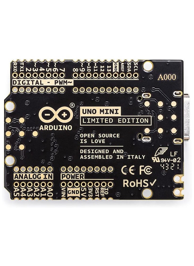 UNO Mini Limited Edition [ABX00062] - Microcontroller Board for DIY Electronics Projects - Compact Design - Ideal for Beginners and Experts Alike