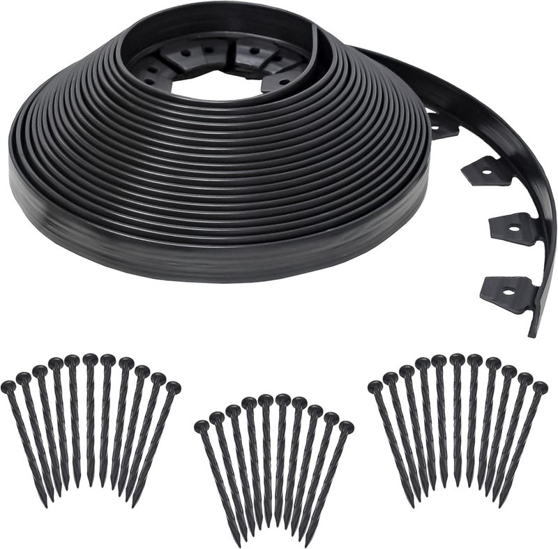 Easyflex No-Dig Landscape Edging Kit - 100 ft., Black - Image 1