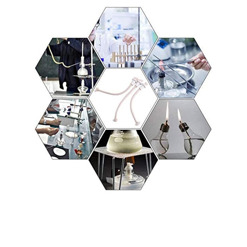 SOLARAE 7 pcs Lamp Wick Holder, Kerosene Wick Oil Lantern Wick, Heat-Resistant Wick Cotton Replacement with Ceramic Holders for Bottle Lamp Garden Torch Burner, Kerosene Wick - Image 5