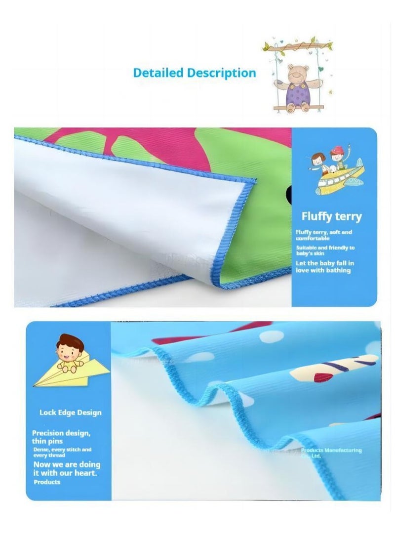 Y&D Baby Hooded Towel with Unique Animal Design Ultra Soft Thick Cotton Bath Towel for Newborn Highly Absorbent Bathrobe Blanket Toddlers Shower Gifts for Newborns or Adolescents - Image 3