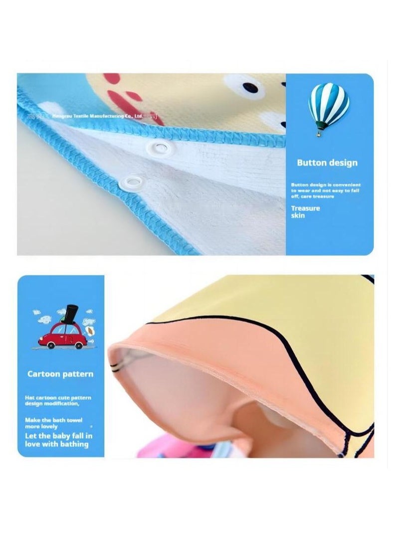 Y&D Baby Hooded Towel with Unique Animal Design Ultra Soft Thick Cotton Bath Towel for Newborn Highly Absorbent Bathrobe Blanket Toddlers Shower Gifts for Newborns or Adolescents - Image 4