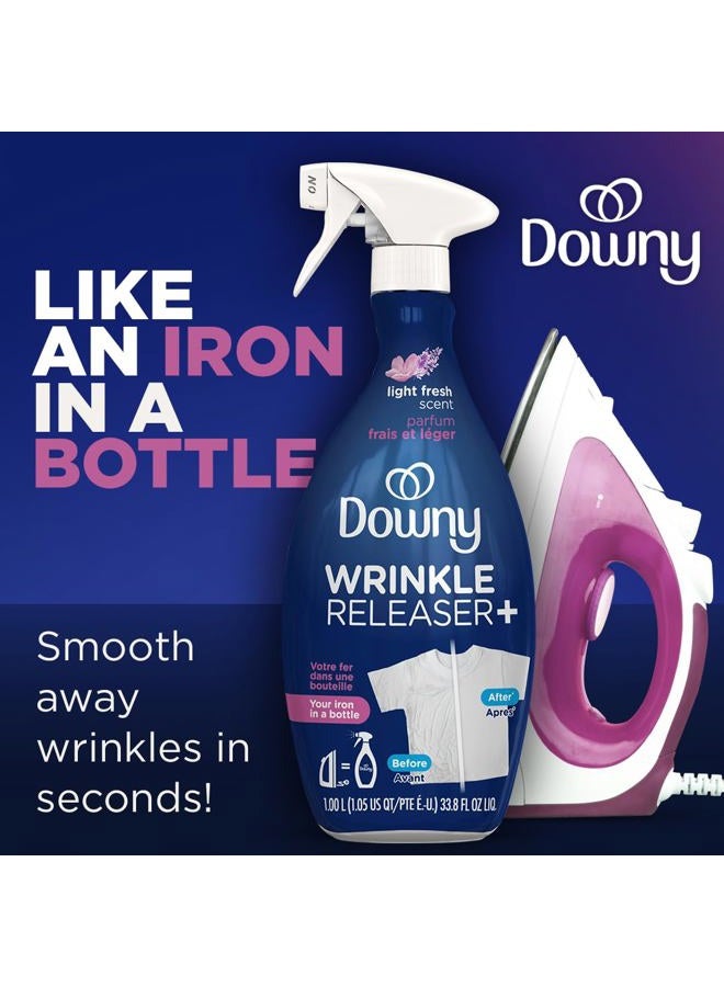 Downy سبراي إزالة التجاعيد بلس، مزيل الستاتيك، مزيل الروائح، معطر الأقمشة ومساعد الكي، برائحة خفيفة ومنعشة، 3 أوقية سائلة، عبوة واحدة - Image 2