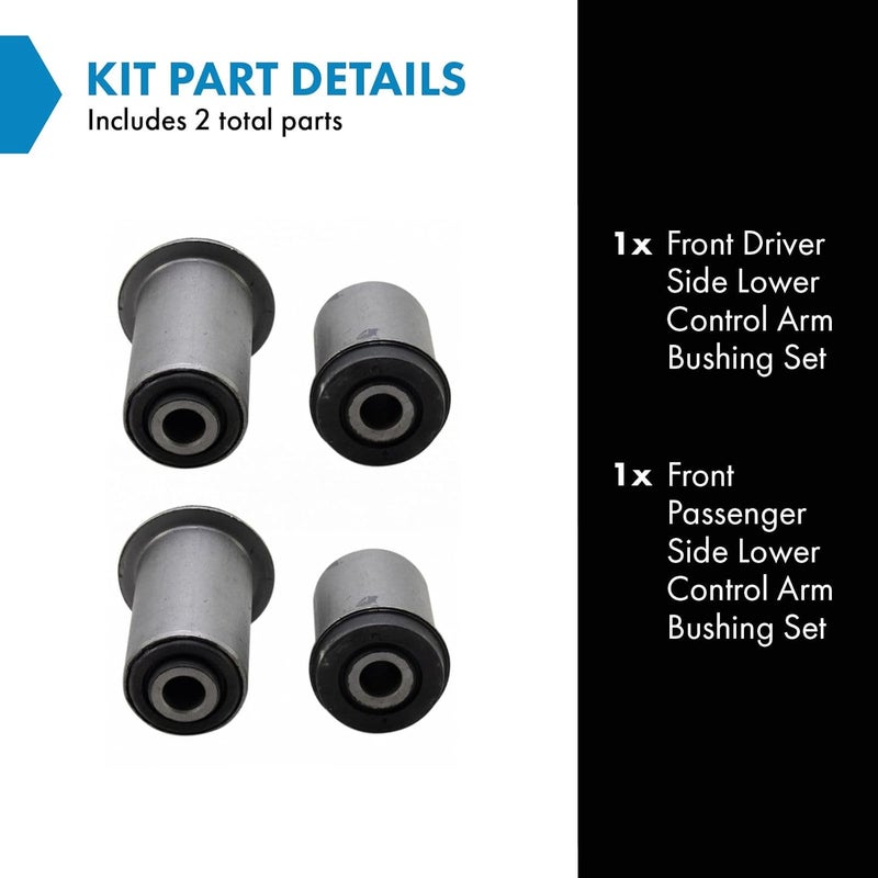 TRQ Front Lower Control Arm Bushing Set for K1500 K2500 Tahoe Suburban Yukon - 4pc - Image 2