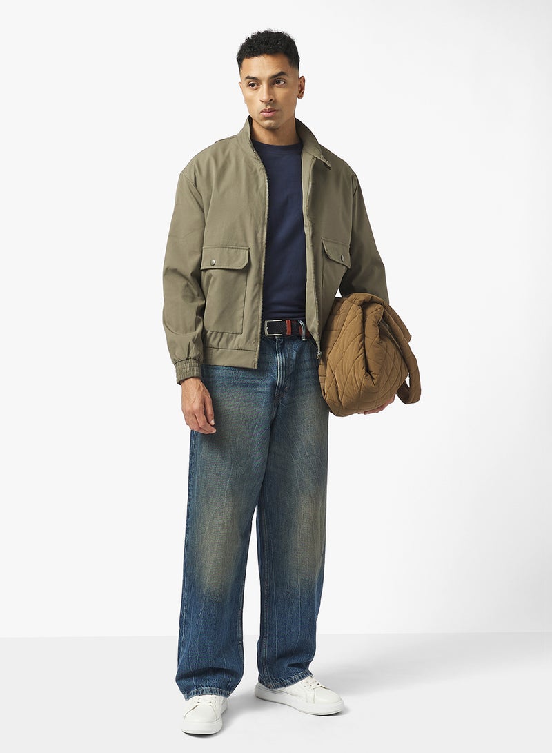 BRAVE SOUL Harrington Zip Through Jacket - Image 4