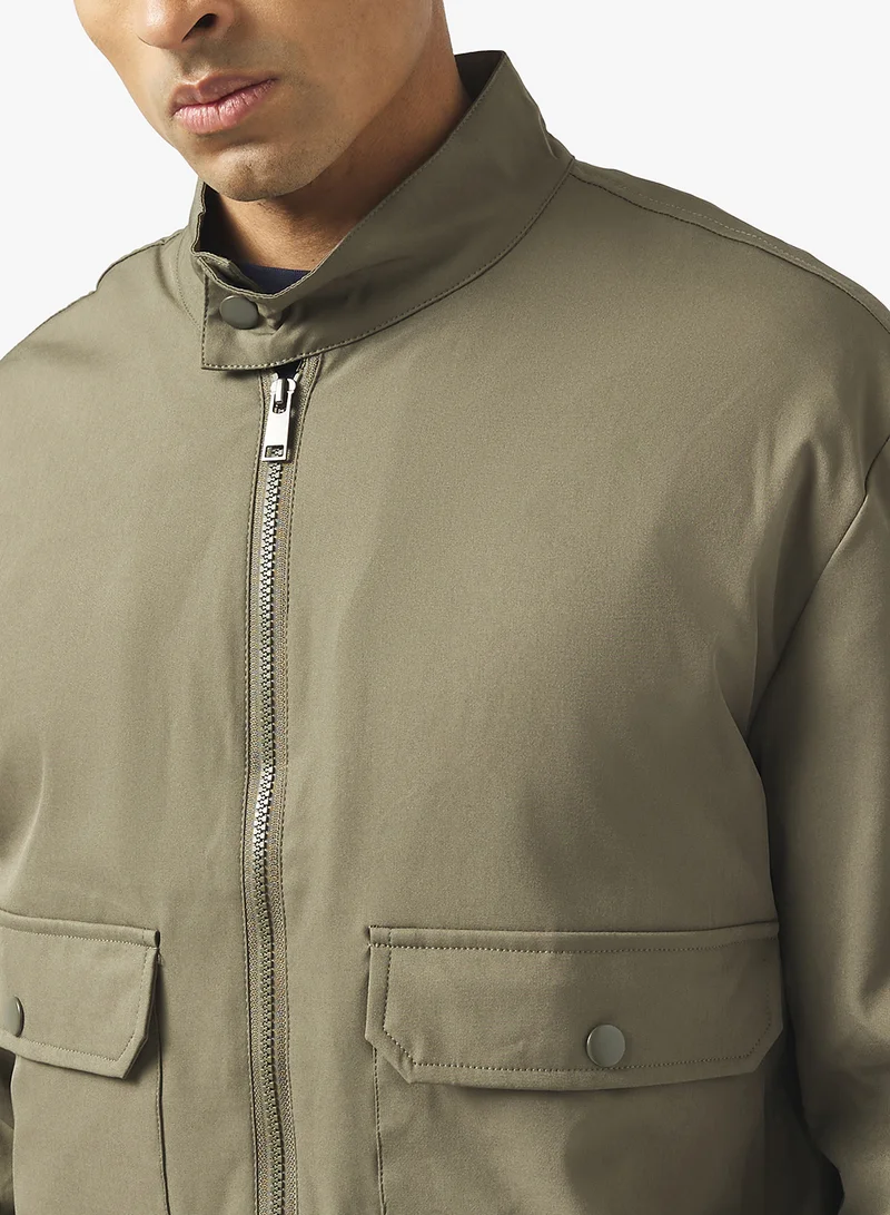 BRAVE SOUL Harrington Zip Through Jacket