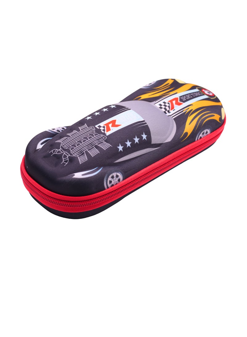 Cool Black Race Car Pencil Box for Boys - Shockproof School Supplies with Rounded Corners, Durable Car Shape Design for Kids 3-12 Years  - Image 3