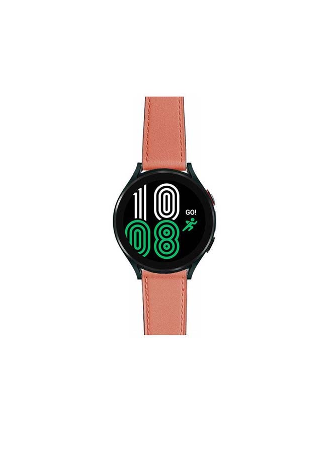 Perfii Genuine Leather Replacement Band for Samsung Galaxy Watch 4 40/44mm Pink - Image 2