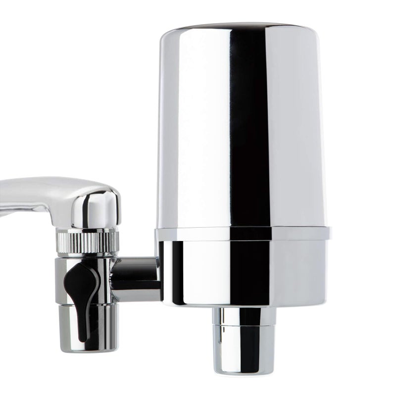 iSpring DF2-CHR Faucet Water Filter for Kitchen, Bathroom, or RV Sink â€“ Water Filter for Sink Faucet, 500 Gallons Long Life, Chrome Finish - Image 1