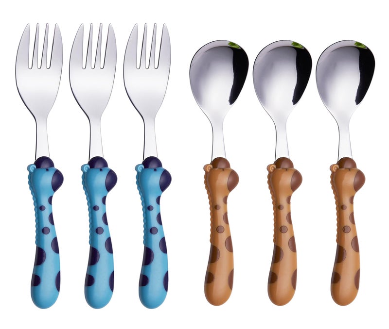 Annova ANNOVA Kids Silverware Set 6 Pieces  Childrens Flatware Stainless Steel 6FS Giraffe