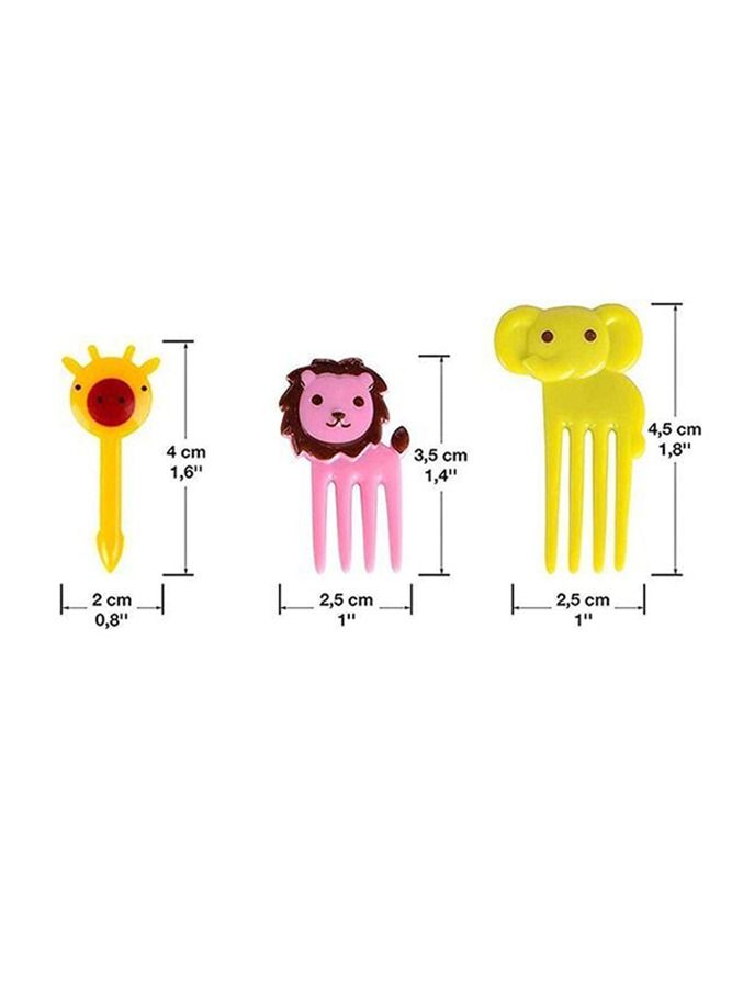 90-Piece Animal Food Fruit Forks for Kids Lunch Box Fruit Fork Mini Cute Cartoon Toothpick Plastic Sticks Bento Box Decor for Children Party Supplies  - Image 2