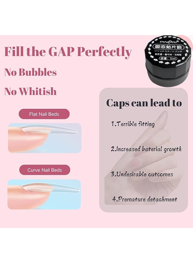بينباي جيل غراء الأظافر الصلب للرؤوس الصناعية، 5 مل التصاق قوي للأظافر الأكريليك القابلة للضغط، لا يلتصق باليدين، جيل صلب شفاف للنحت ثلاثي الأبعاد لفن الأظافر في عيد الميلاد، معالج بالأشعة فوق البنفسجية - Image 5
