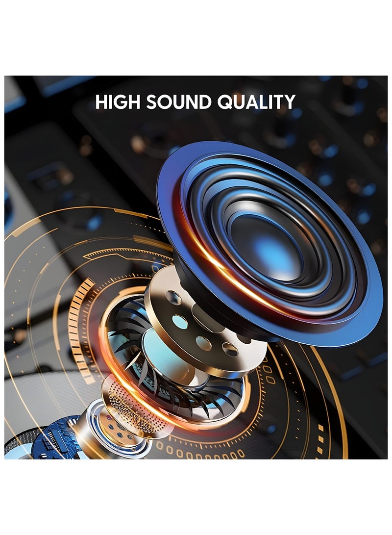 Portable Bluetooth Speakers for Outdoor Home, Wireless Waterproof Mini Speaker with Loud Stereo Sound - Image 2