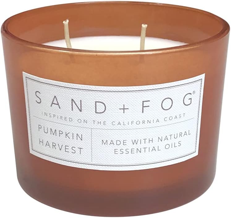 Sand + Fog Scented Candle - Pumpkin Harvest – Additional Scents and Sizes – 100% Cotton Lead-Free Wick - Luxury Air Freshening Jar Candles - Perfect Home Decor – 12oz - Image 2