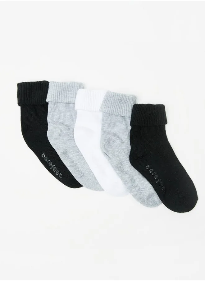 Barefeet Ribbed Ankle Length Socks - Set of 5